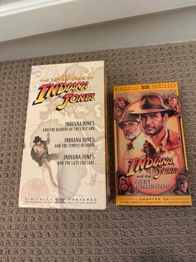 SEALED The adventures of Indiana Jones VHS SET &Indiana Jones & the last Crusade